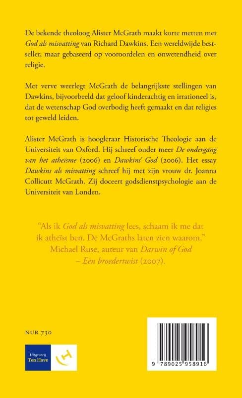 Dawkins als misvattingbackcover