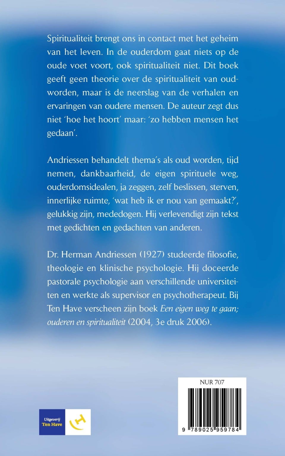 De tijd te vriend houdenbackcover