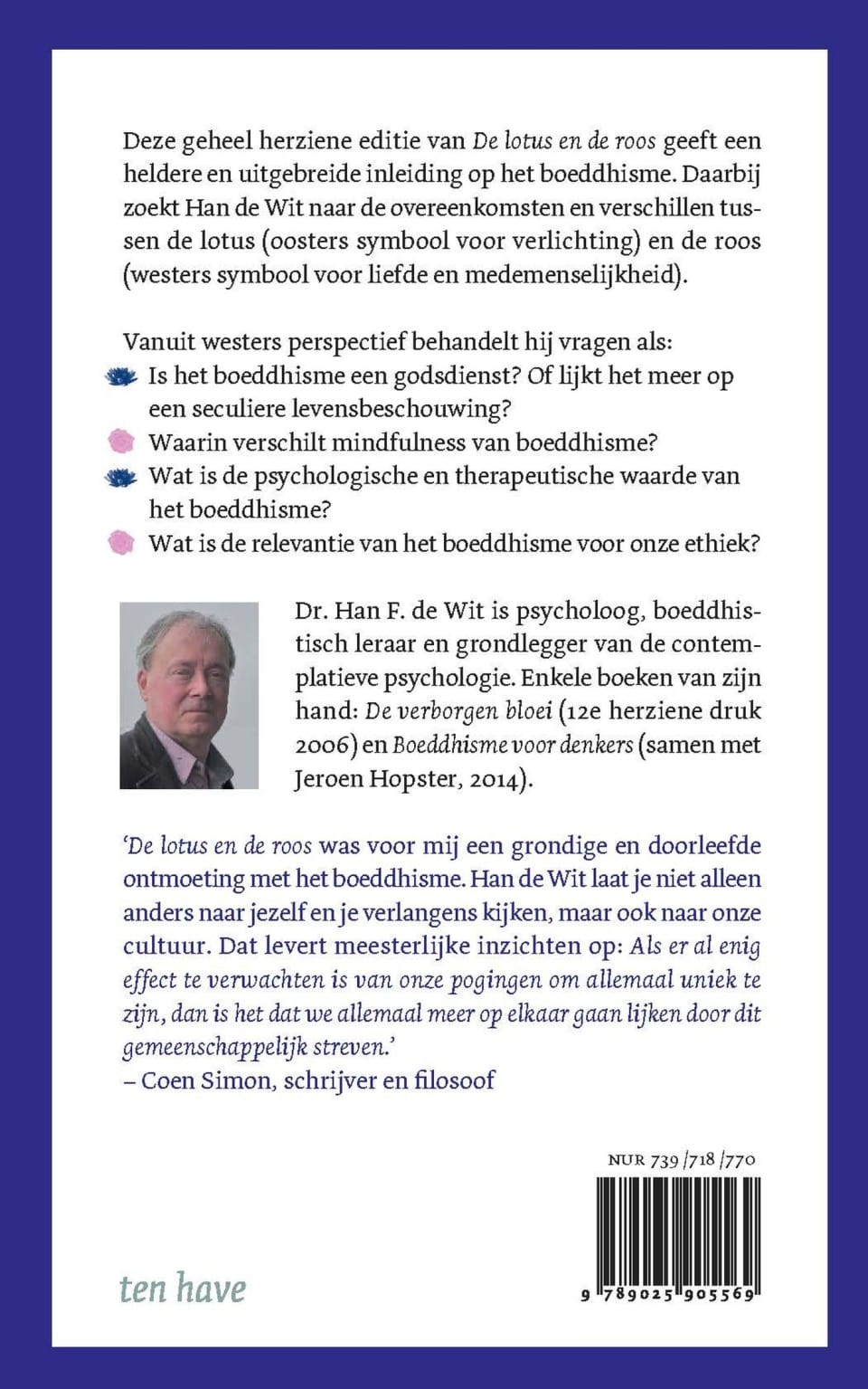 De lotus en de roosbackcover