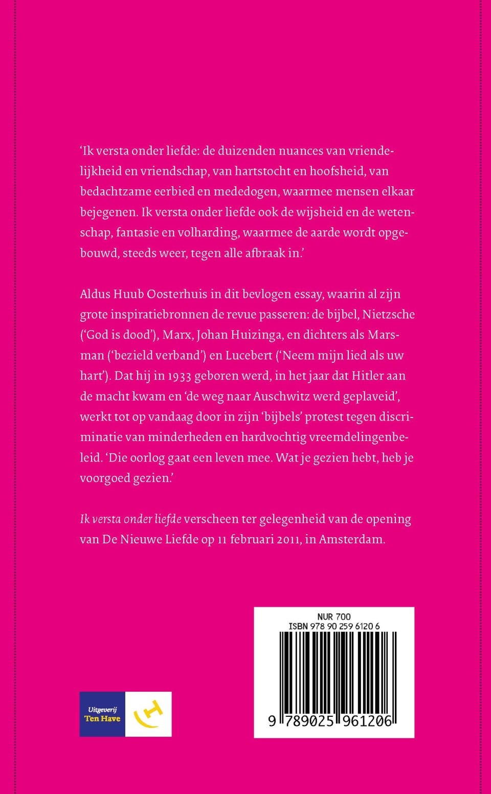 Ik versta onder liefdebackcover