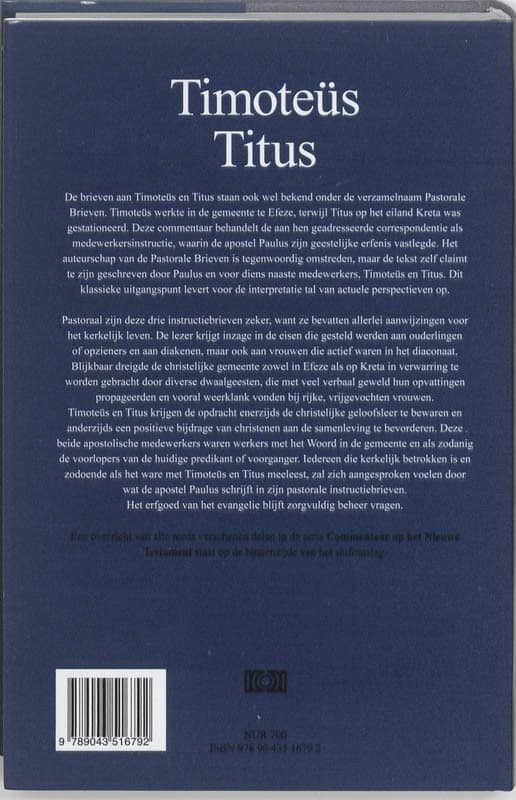 Timoteus en Titusbackcover