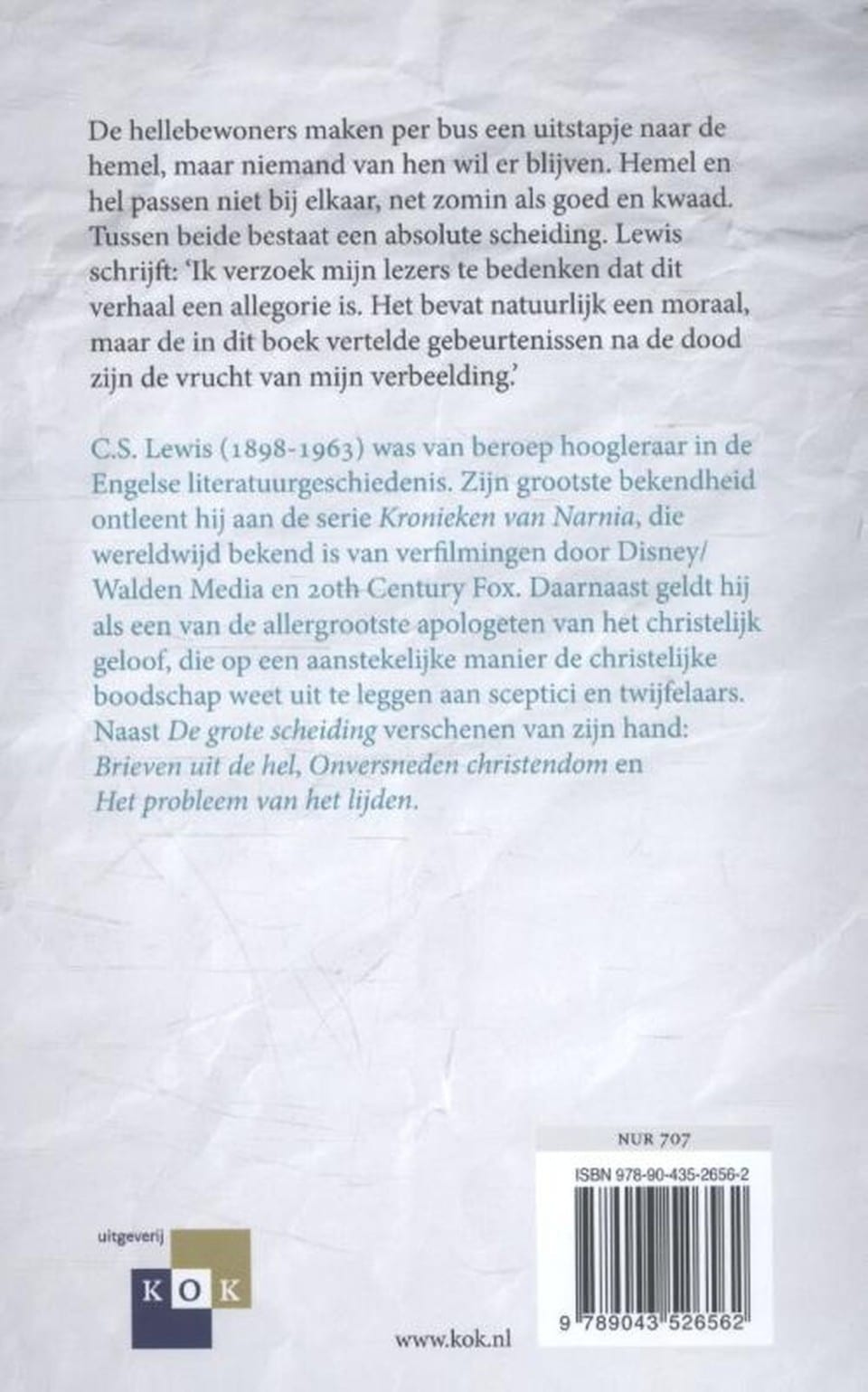 De grote scheidingbackcover