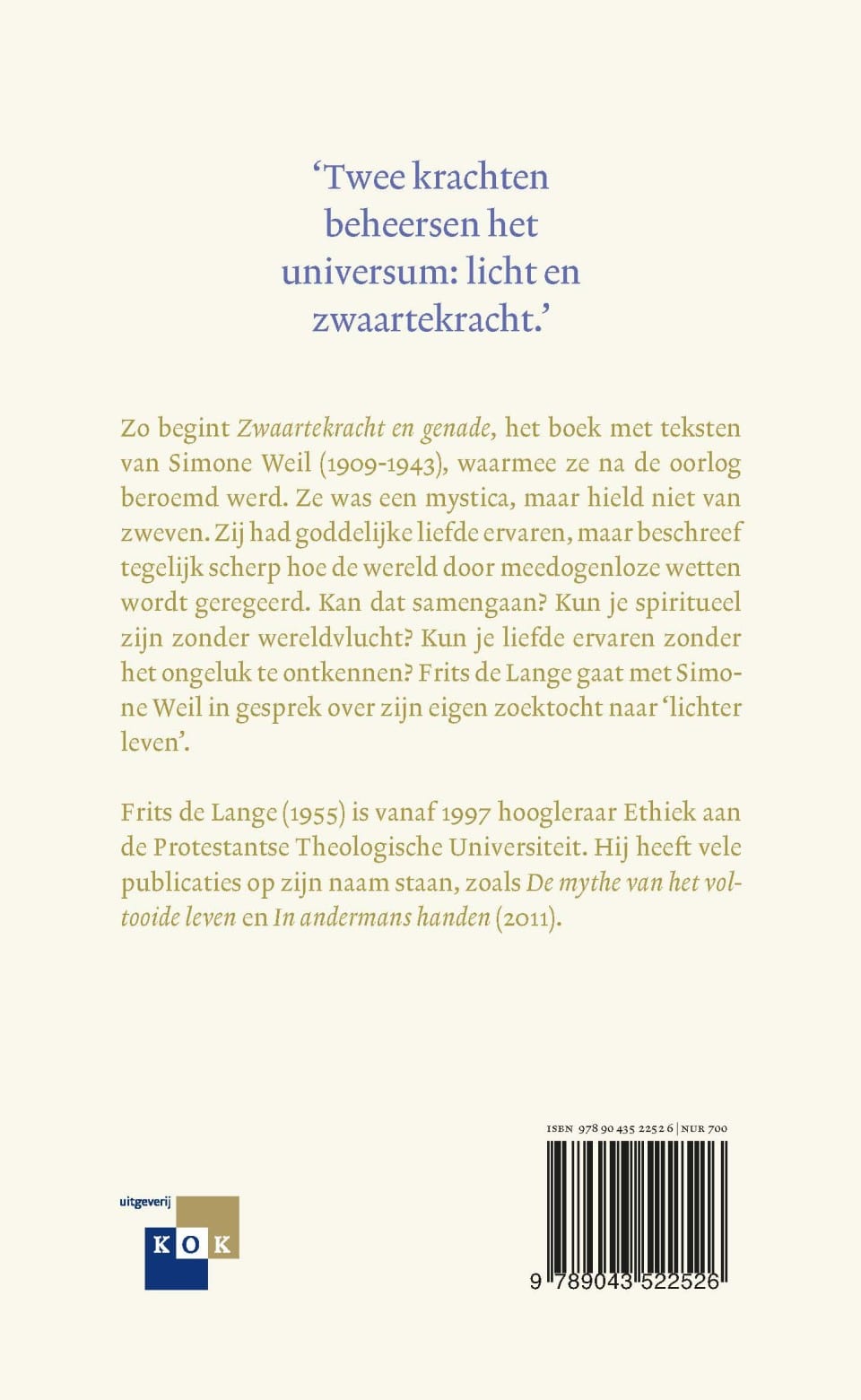 Licht en zwaarbackcover