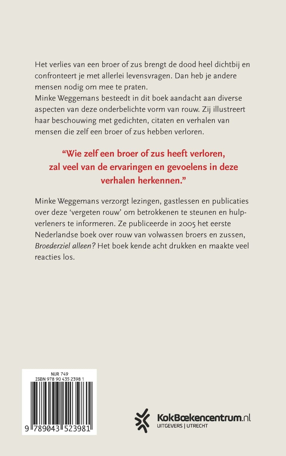 Als je een broer of zus verliestbackcover