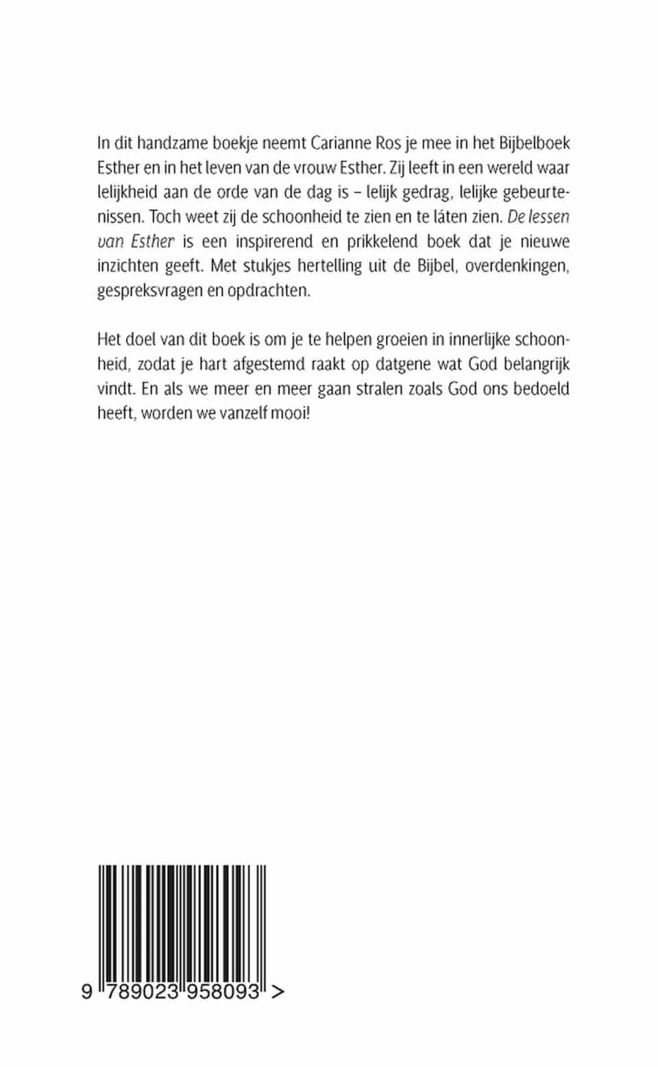 De lessen van Estherbackcover