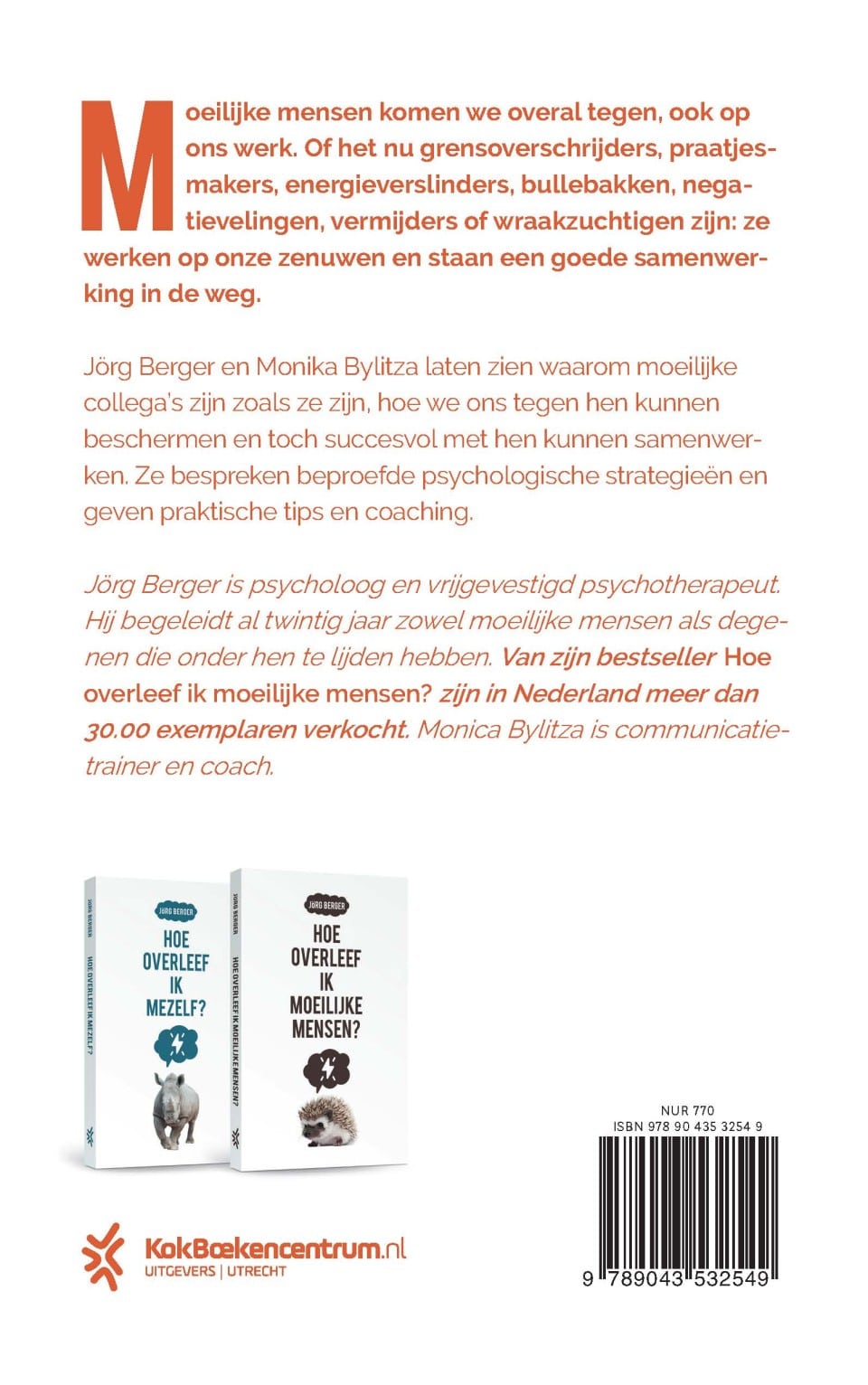 Hoe overleef ik moeilijke collega&#8217;s?backcover