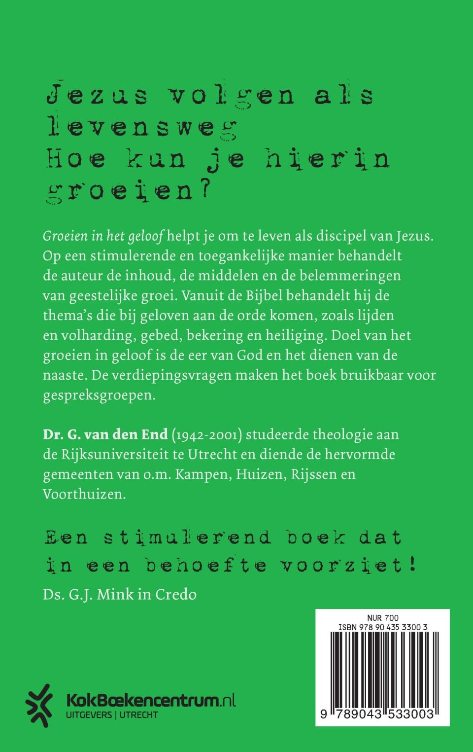 Groeien in het geloofbackcover