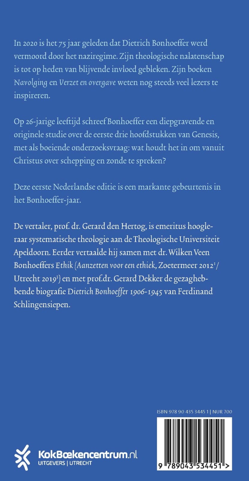 Schepping en valbackcover