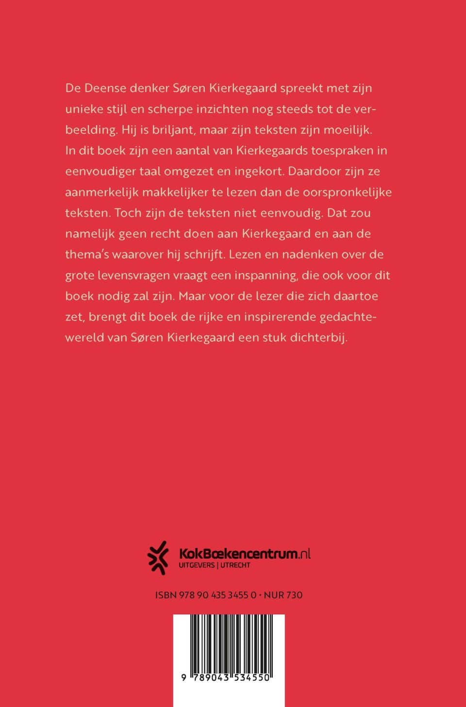 Kierkegaard in gewone taalbackcover