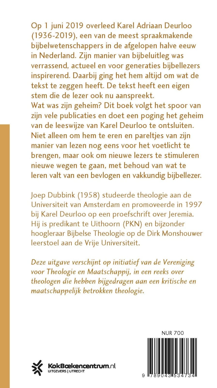 De tekst mag het zeggenbackcover