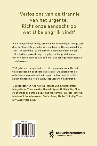 Gebeden voor lichte en donkere dagenbackcover