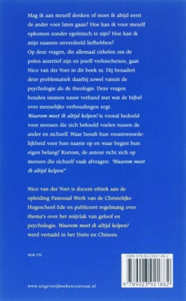 Waarom moet ik altijd helpen?backcover