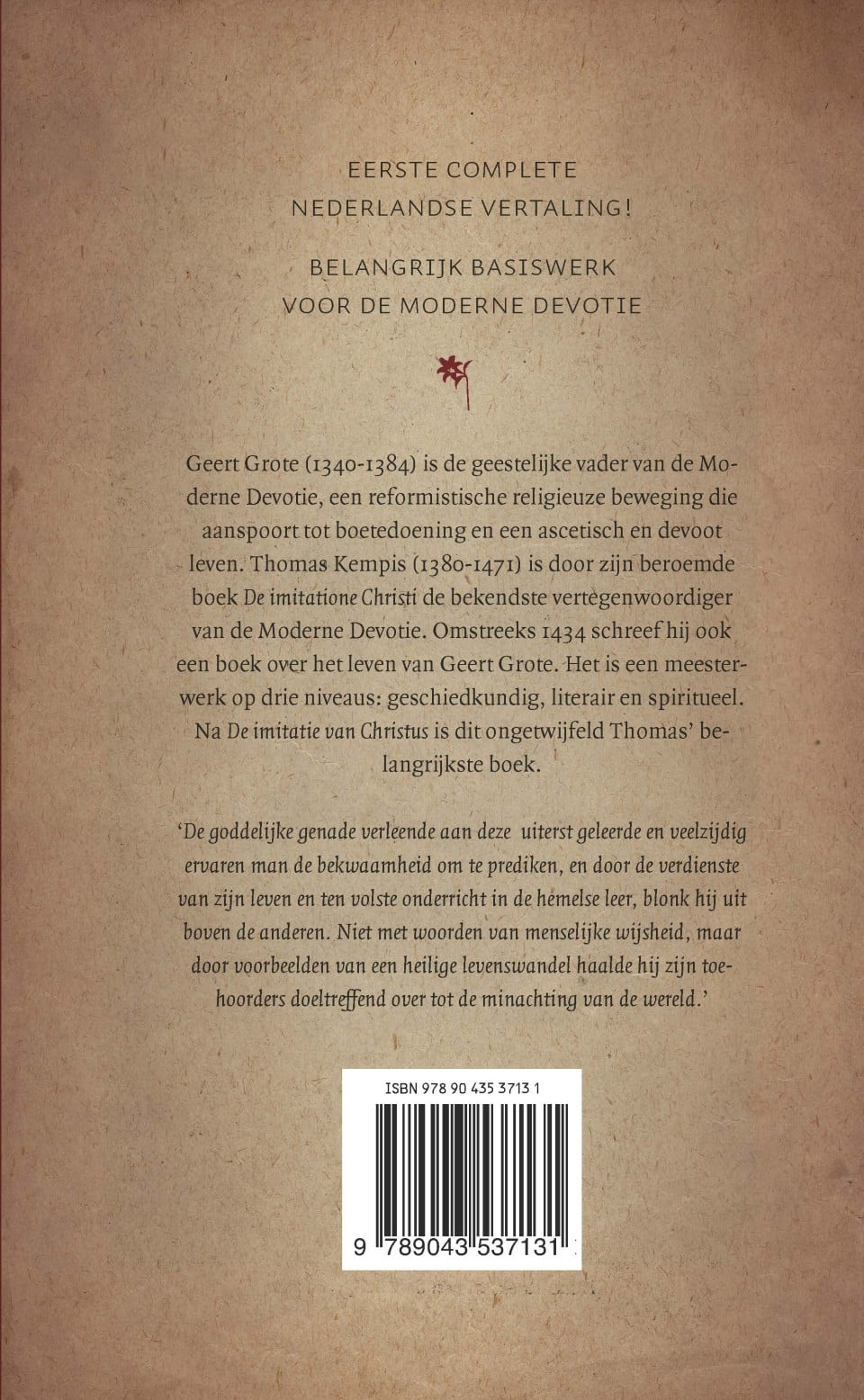 Leven van Geert Grotebackcover