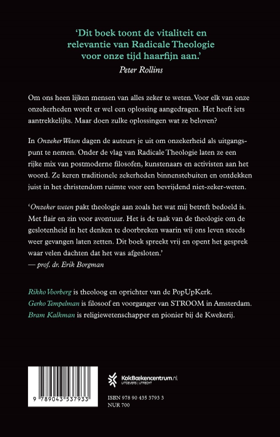 Onzeker wetenbackcover