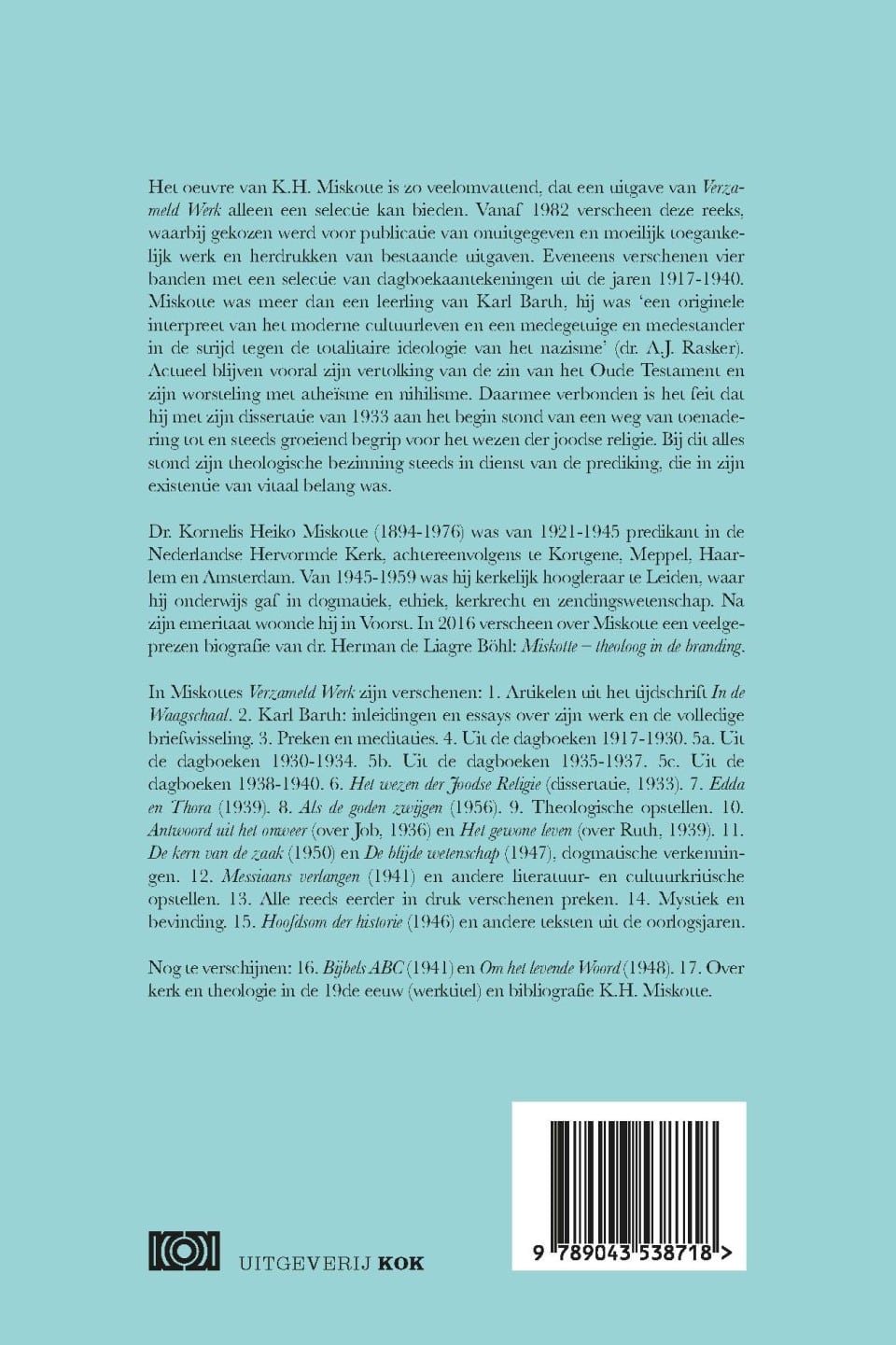 Hoofdsom der historie en andere teksten uit de oorlogsjarenbackcover