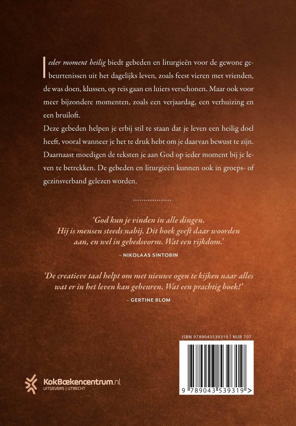 Ieder moment heiligbackcover