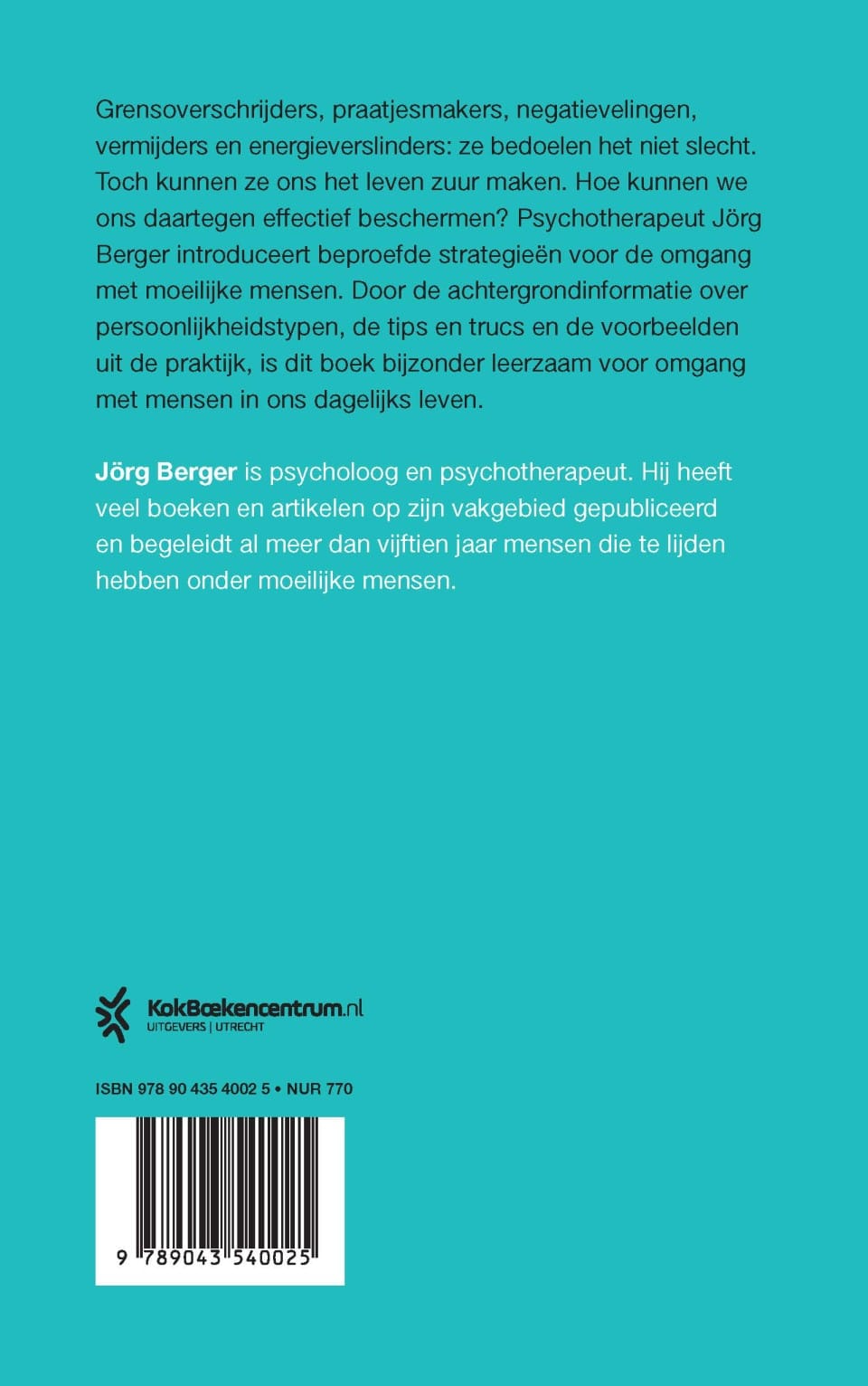 Hoe overleef ik moeilijke mensen?backcover
