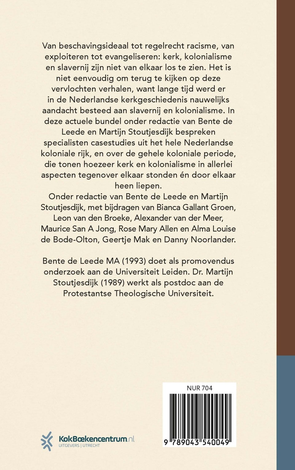 Kerk, kolonialisme en slavernijbackcover