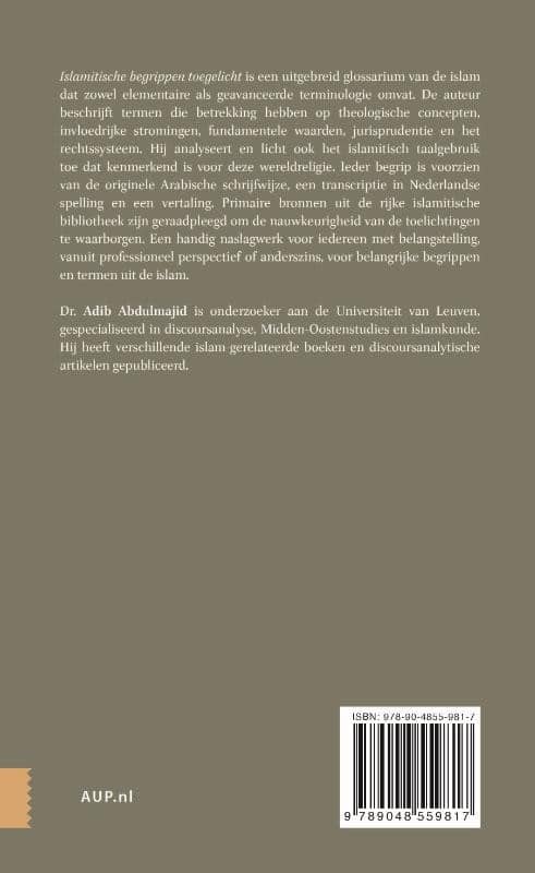 Islamitische begrippen toegelichtbackcover