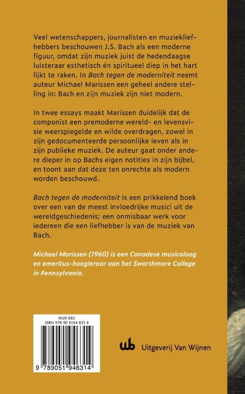 Bach tegen de moderniteitbackcover