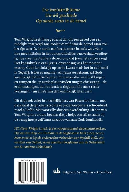 Op aarde zoals in de hemelbackcover