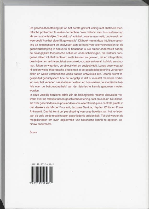 De constructie van het verledenbackcover