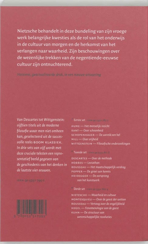 Waarheid en cultuurbackcover
