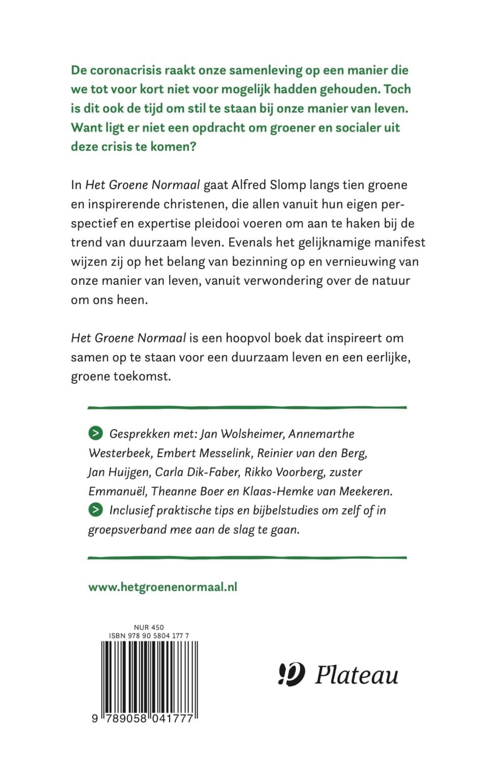 Het Groene Normaalbackcover