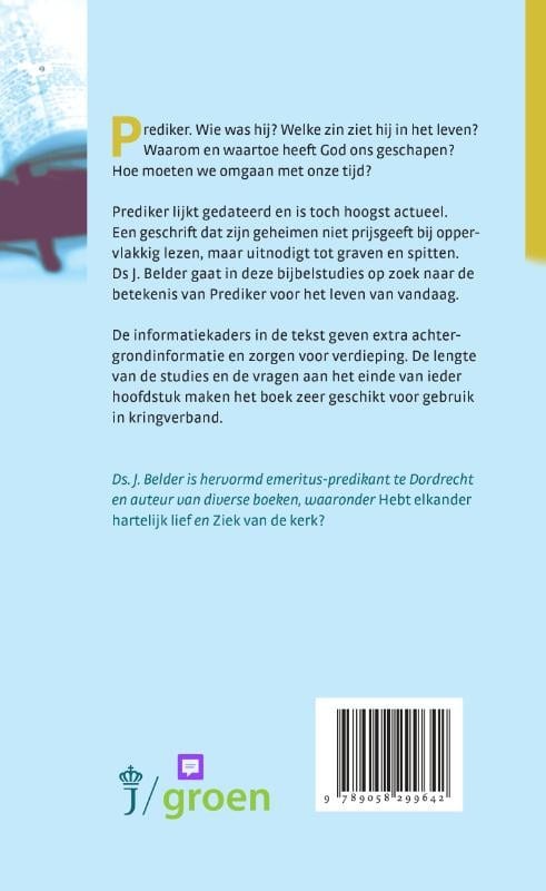 Prediker: eigenzinnig en actueelbackcover