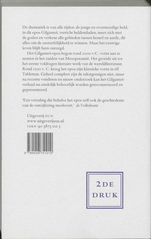 Het epos van Gilgamesbackcover