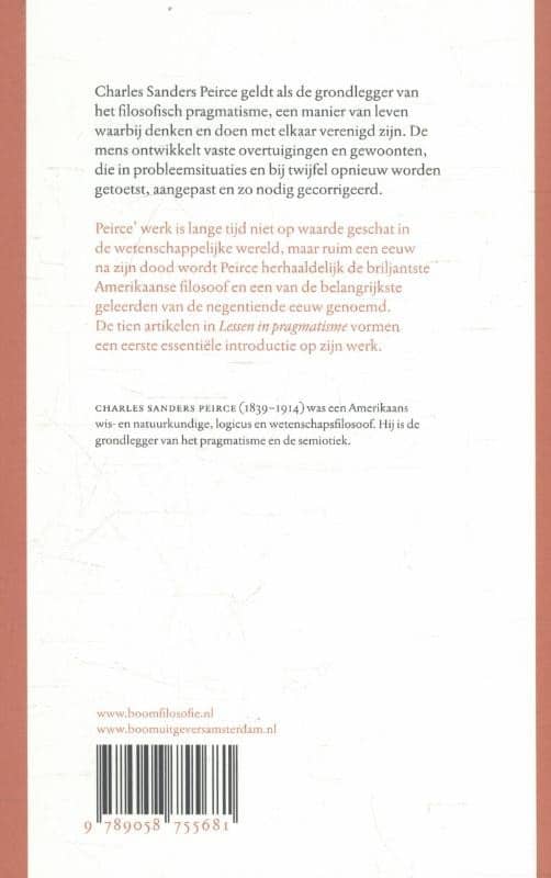 Lessen in pragmatismebackcover