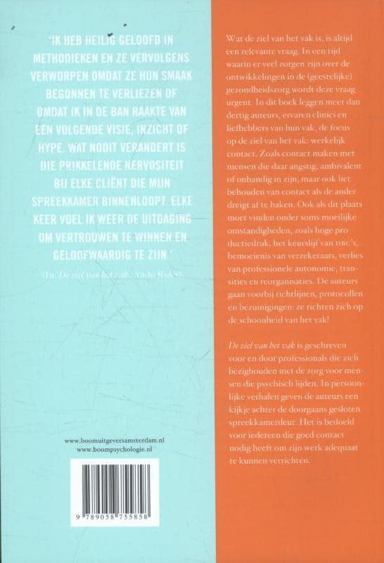 De ziel van het vakbackcover