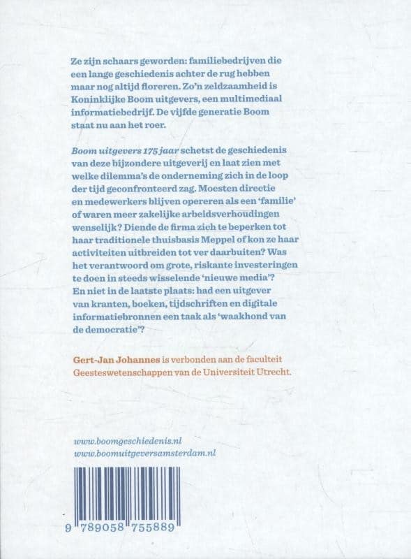 Boom uitgevers 175 jaarbackcover