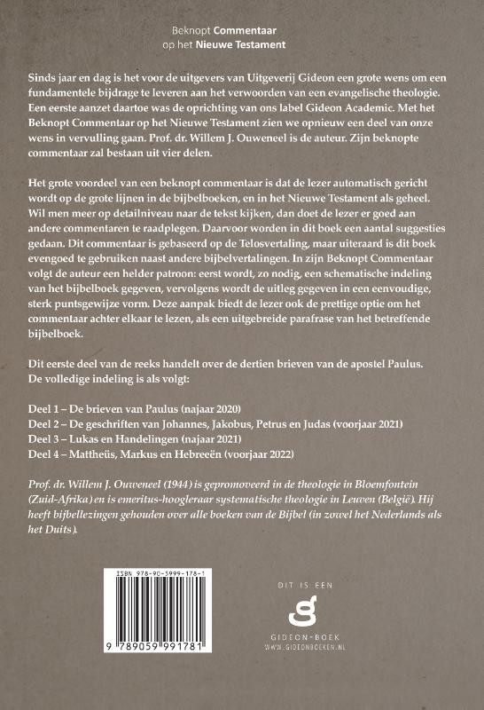 Beknopt commentaar op het Nieuwe Testamentbackcover