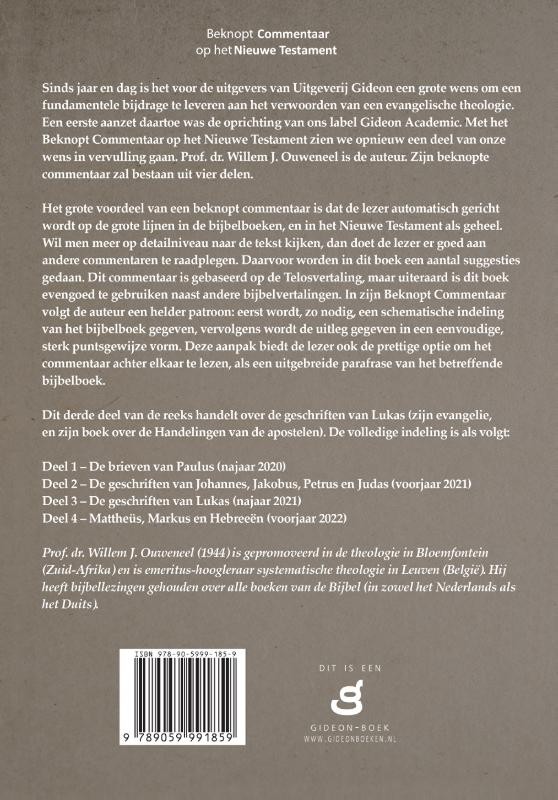 Beknopt commentaar op het Nieuwe Testamentbackcover