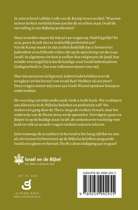 Israëls terugkeer en herstelbackcover