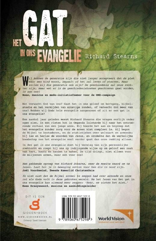 Het gat in ons evangeliebackcover