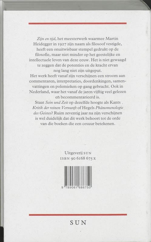Zijn en tijdbackcover