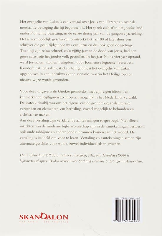 Het evangelie van Lukasbackcover