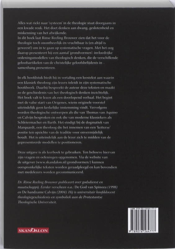 Grondvormen van theologische systematiekbackcover