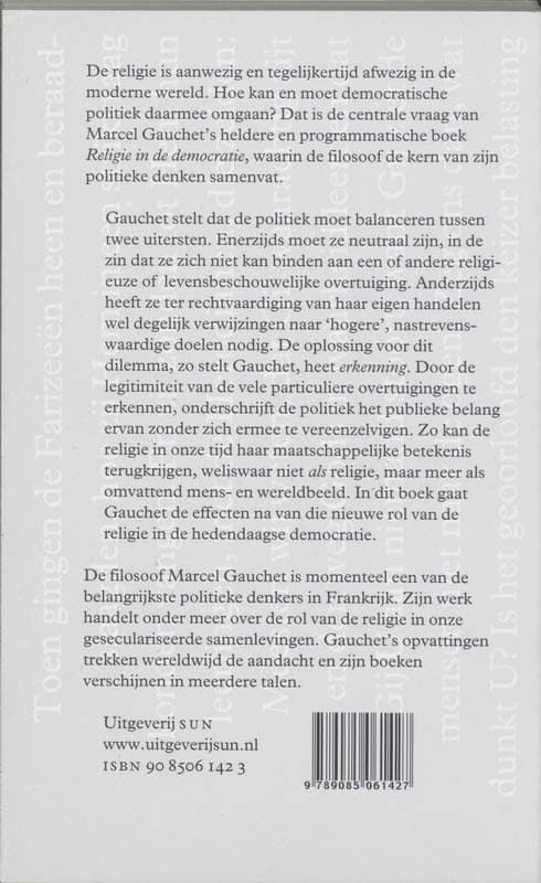 Religie in de democratiebackcover