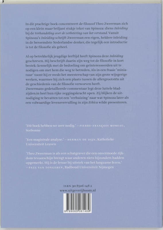Spinoza&#8217;s Inleiding tot filosofiebackcover