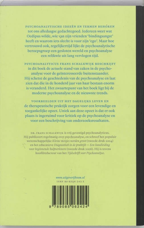 Dit is psychoanalysebackcover