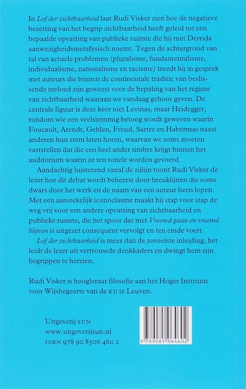 Lof der zichtbaarheidbackcover