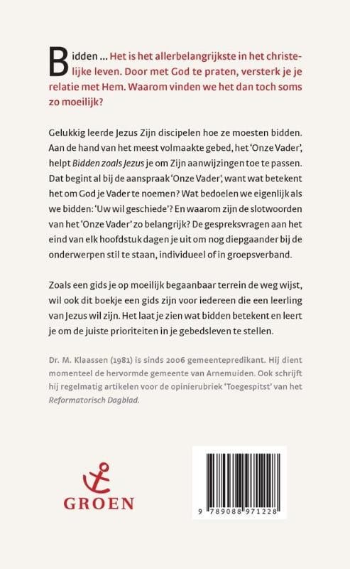 Bidden zoals Jezusbackcover