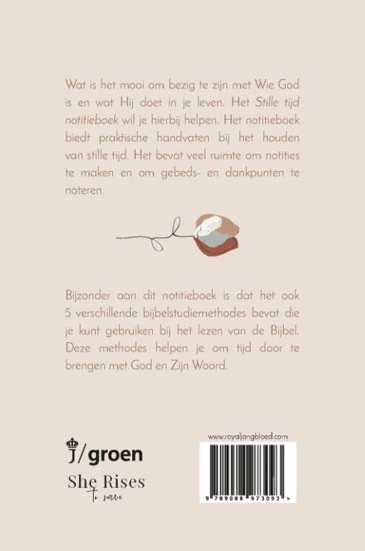 Stille tijd notitieboekbackcover