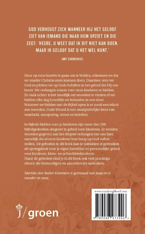 Bijbels bidden voor je kinderenbackcover