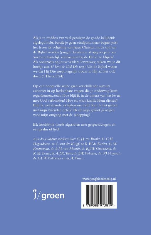 U bent de God die roeptbackcover