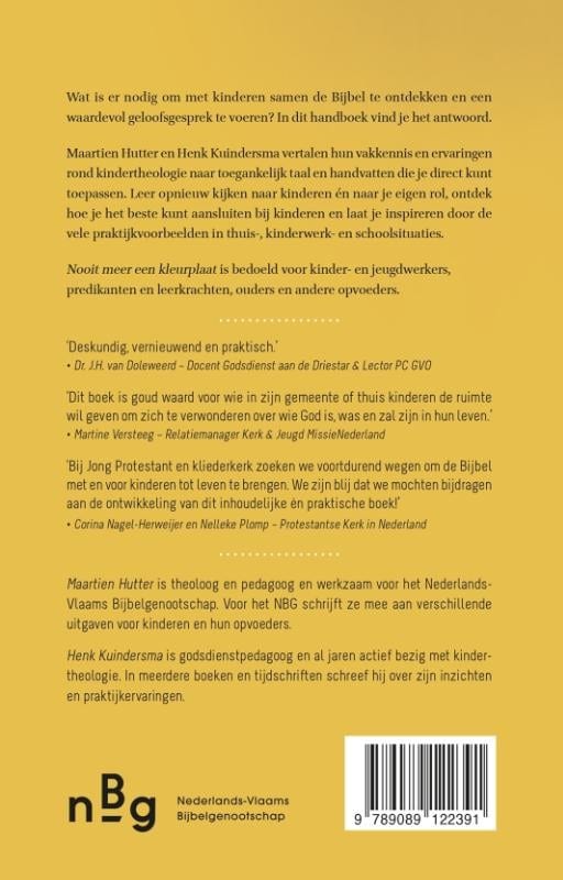 Nooit meer een kleurplaatbackcover