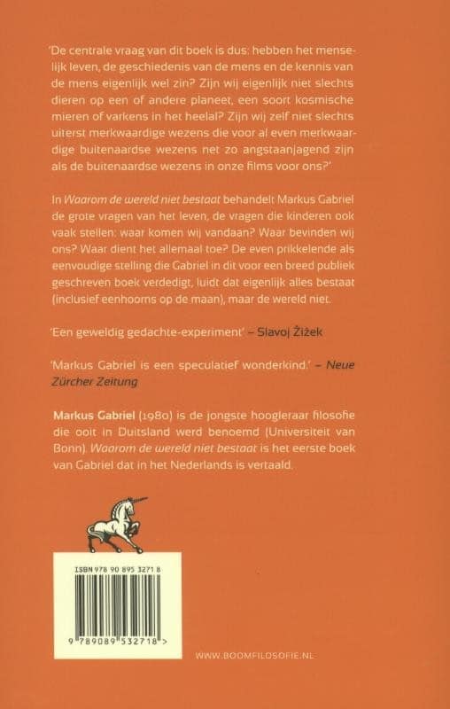 Waarom de wereld niet bestaatbackcover
